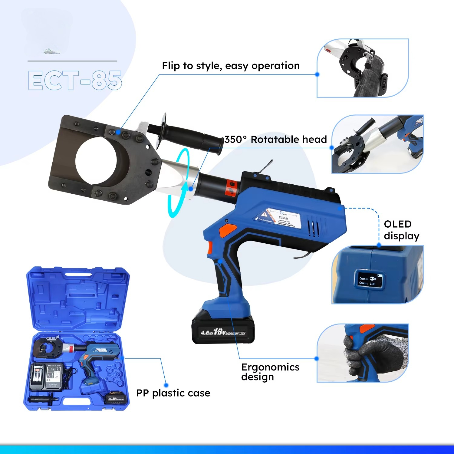 Power Tools Battery - ECT-85 Powerful 85mm OEM Factory CE