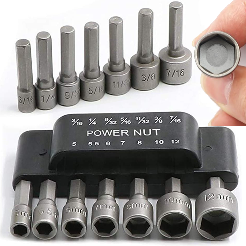 Einhell Power X Tools - 9/14pcs Hex Shank Power Nut Driver