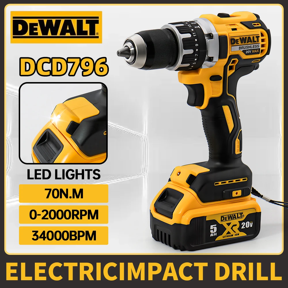 Dewalt Power Tools Xr - Dewalt DCD796 Wireless Brushless Impact Drill