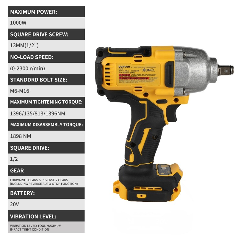 Brushless Cordless Impact Wren - Power Tools For Construction recension och pris