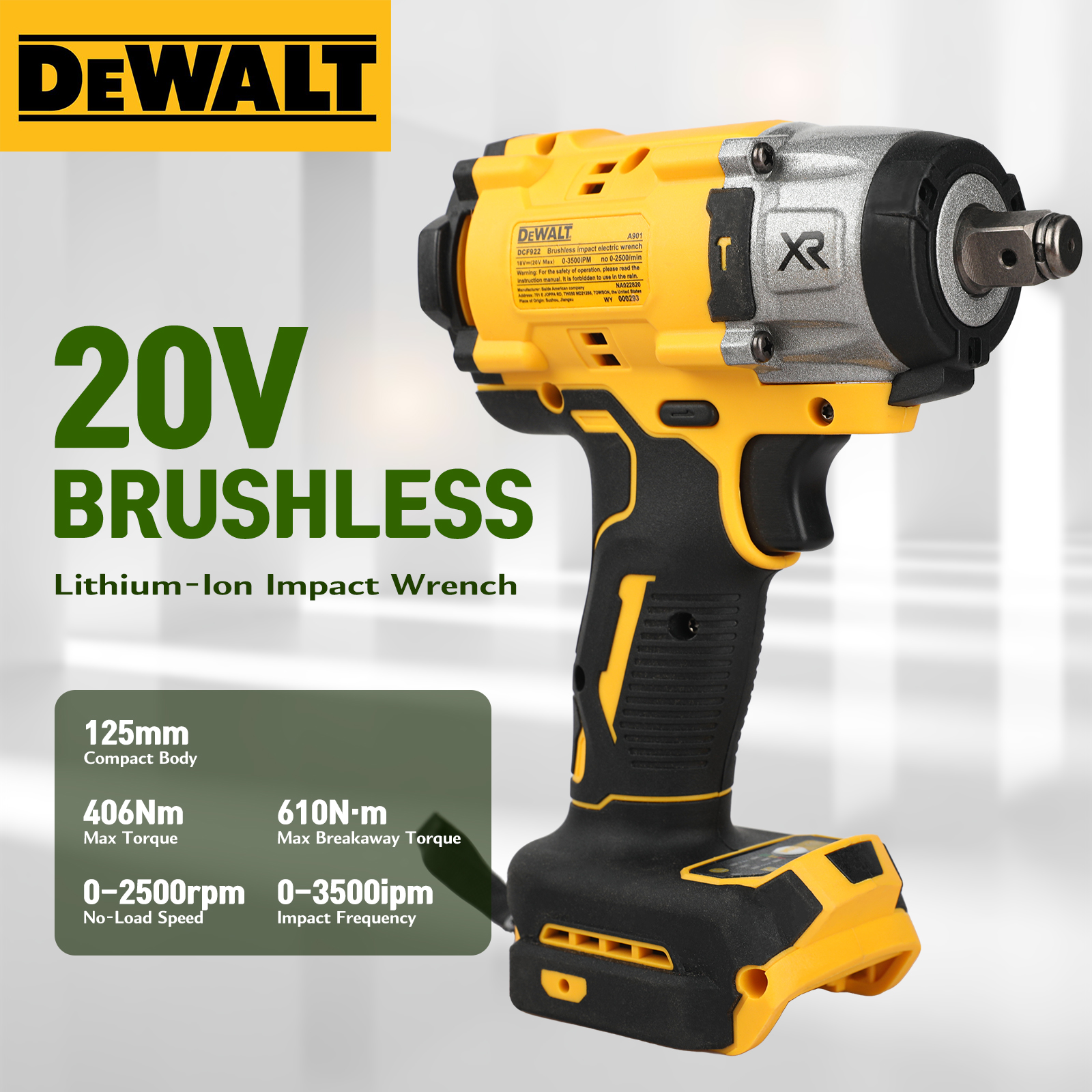 DEWALT DCF922 20V Compact Impa - Dewalt Power Tools Xr recension och pris